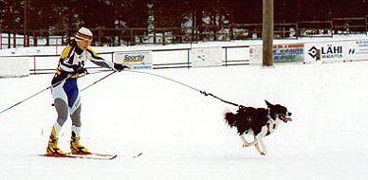 Minna ja Jarru vauhdissa, kuva K. Helminen.