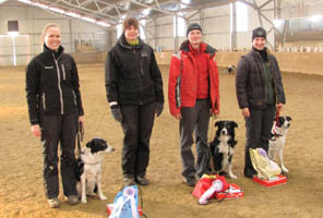 Hanna & Kit, tuomari Pernilla Tallberg, Nina & Ace, Katja ja Zen.